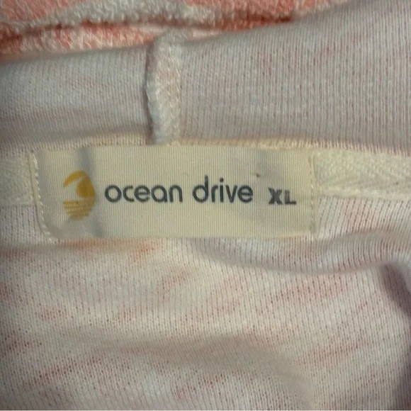 Ocean Drive Pink & White Siesta Key Hoodie - Picture 3 of 6
